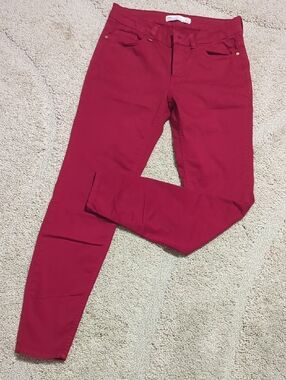 Zara Raspberry Slim-Fit Ankle Pants